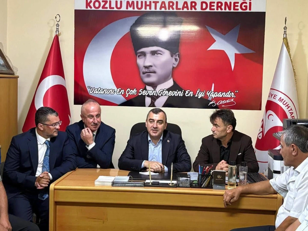 &Ccedil;OLAKOĞLU KOZLU&rsquo;DA MUHTARLARLA BULUŞTU