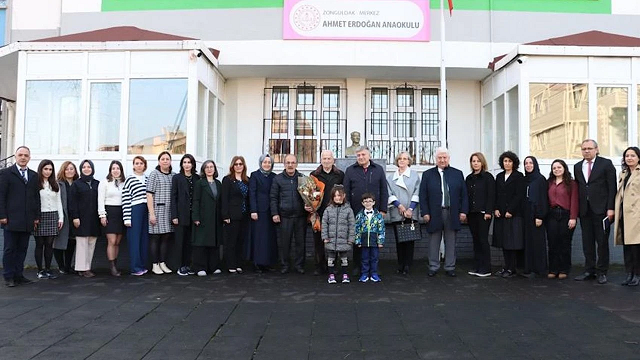OSMAN BOZKAN VE AHMET ERDOĞAN’IN AİLESİNDEN, AHMET ERDOĞAN ANAOKULUNA ZİYARET